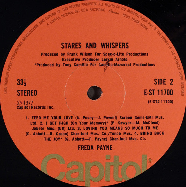Freda Payne : Stares and Whispers