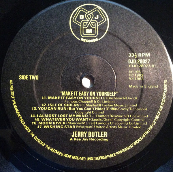 Jerry Butler : Make it easy on yourself