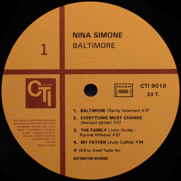 Nina Simone : Baltimore