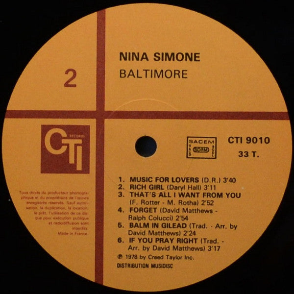 Nina Simone : Baltimore