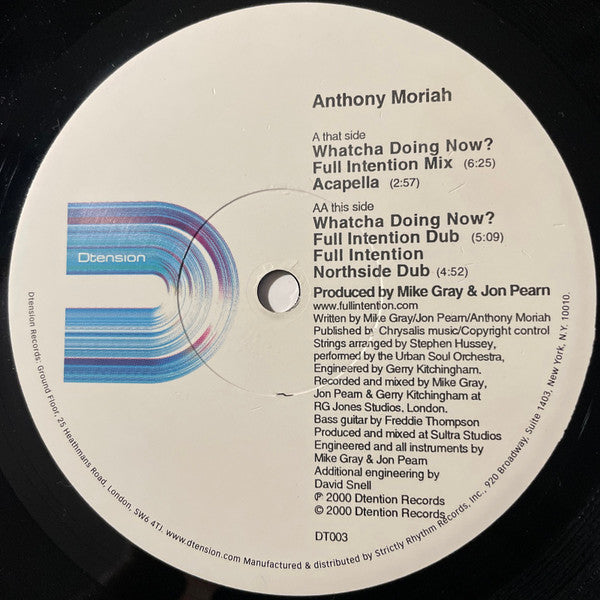 Anthony Moriah : Whatcha doing now