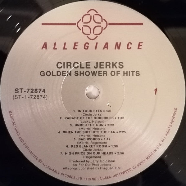 Circle Jerks : Golden shower of hits