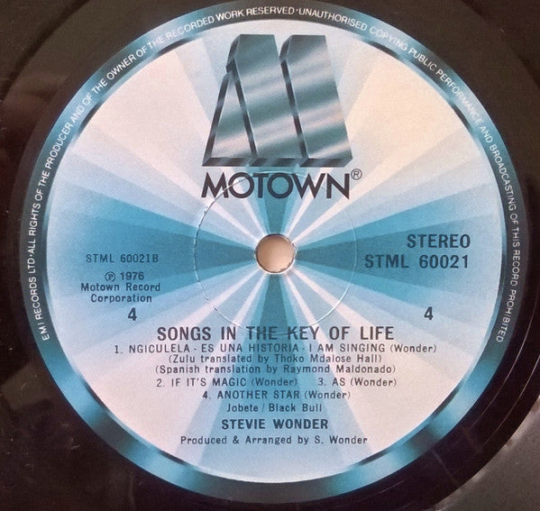 Stevie Wonder : Songs in the key of life