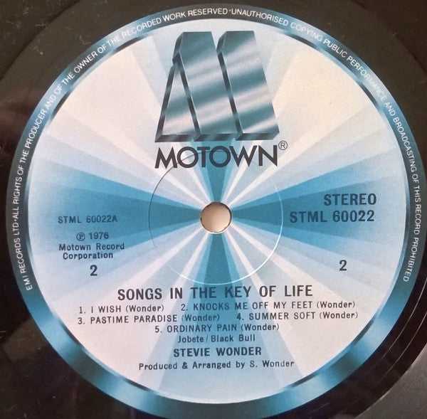 Stevie Wonder : Songs in the key of life