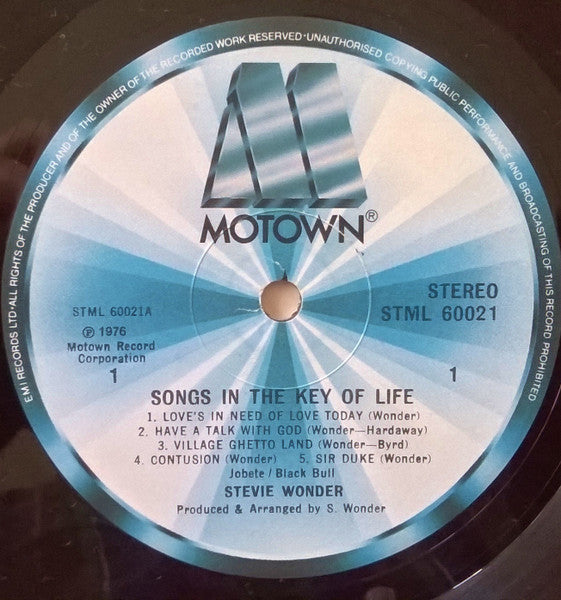 Stevie Wonder : Songs in the key of life