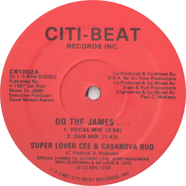 Super Lover Cee Cee & Casanova Rud : Do the James