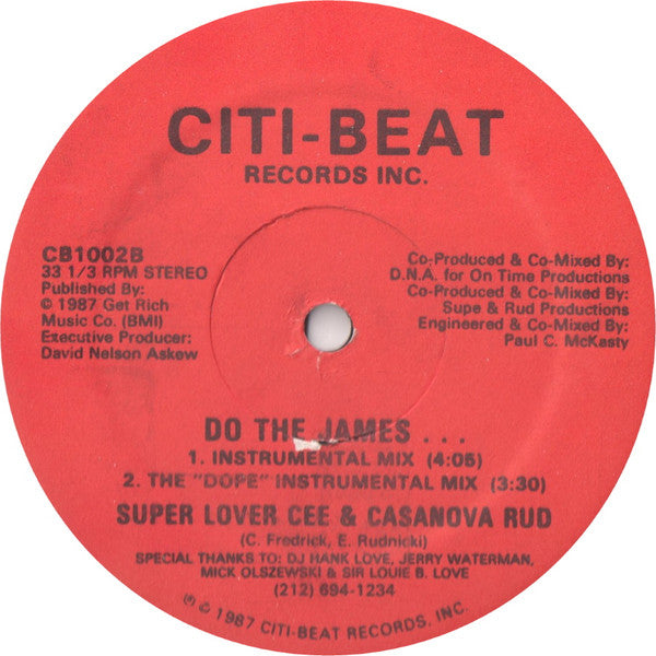 Super Lover Cee Cee & Casanova Rud : Do the James