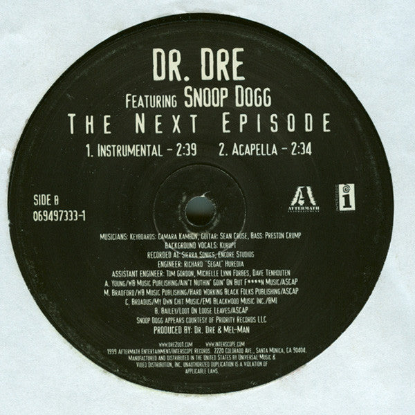 Dr Dre feat Snoop Dogg : The next episode