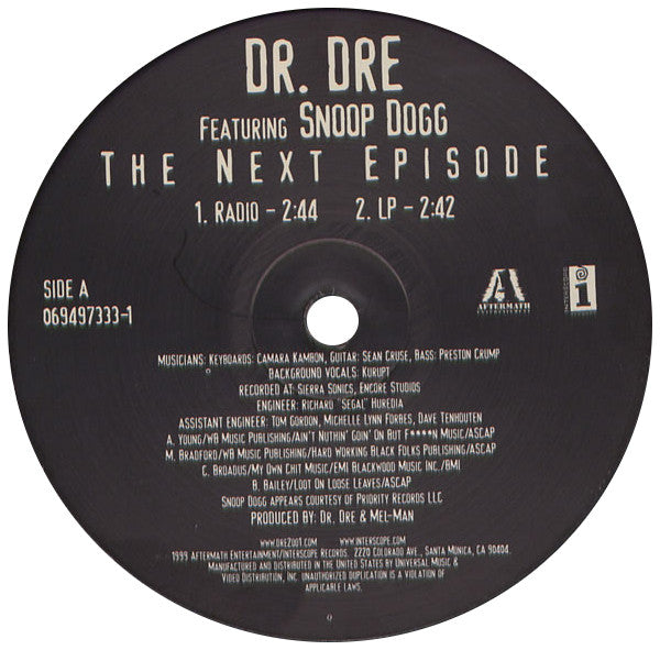 Dr Dre feat Snoop Dogg : The next episode