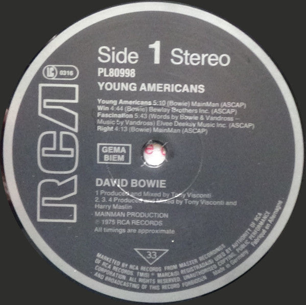 David Bowie : Young Anericans