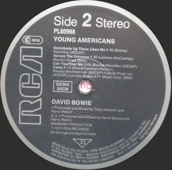 David Bowie : Young Anericans