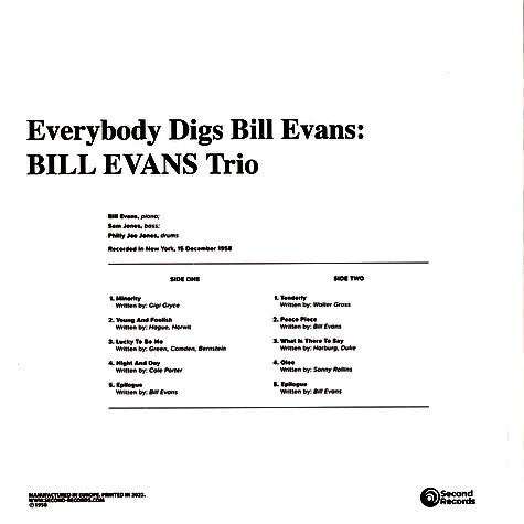 Bill Evans Trio : Everybody Digs Bill Evans