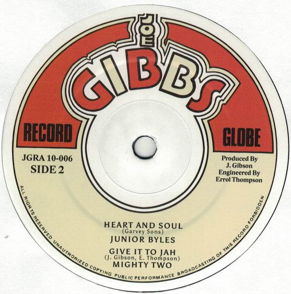 Gregory Isaacs / Junior Byles : Babylon Too Rough / Heart And Soul