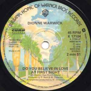 Dionne Warwick : Do you believe in love at first sight