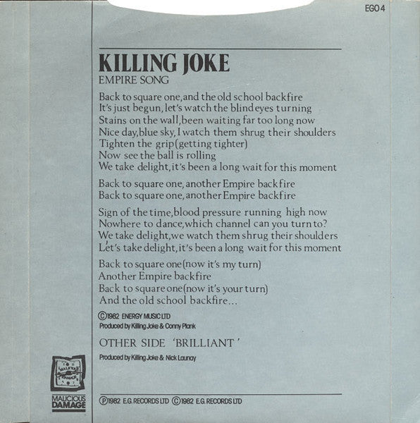 Killing Joke : Empire Song
