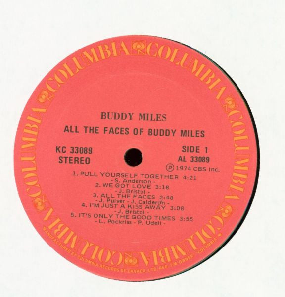 Buddy Miles ‎– All The Faces Of Buddy Miles