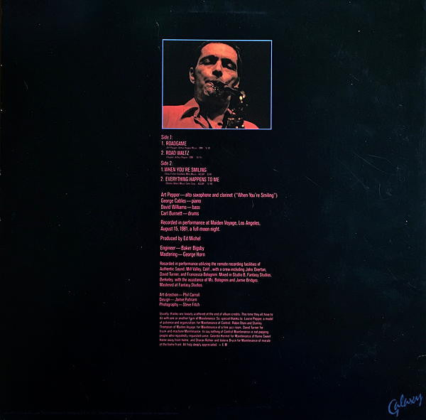 Art Pepper : Roadgame