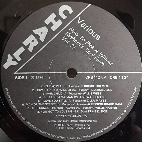Various ‎– How To Pick A Winner (Sehorn's Soul Farm Vol. 2)
