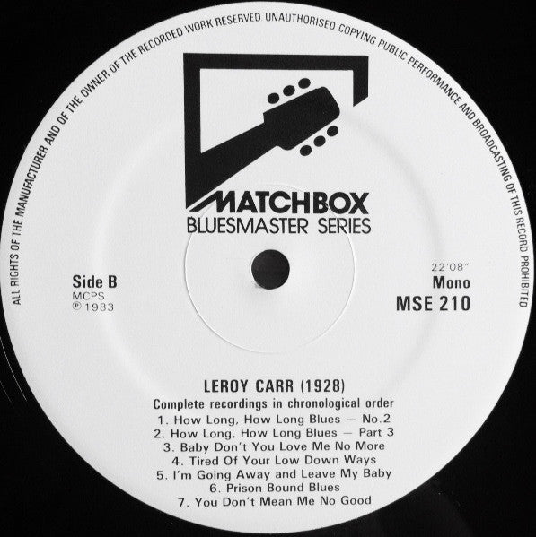 Leroy Carr : 1928 The Complete