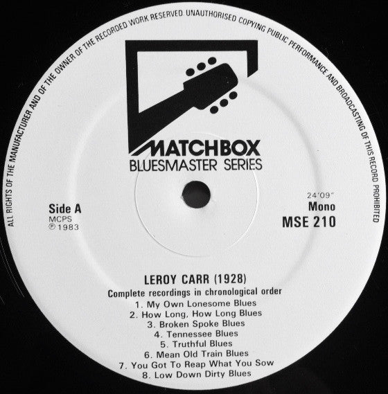 Leroy Carr : 1928 The Complete