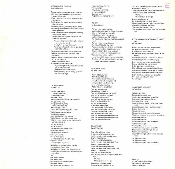 John Lennon ; Yoko Ono – Double Fantasy