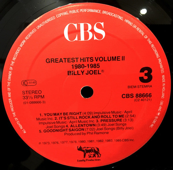 Billy Joel : Greatest Hits Volume 1 and 2