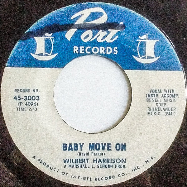 Wilbert Harrison : You're still my baby