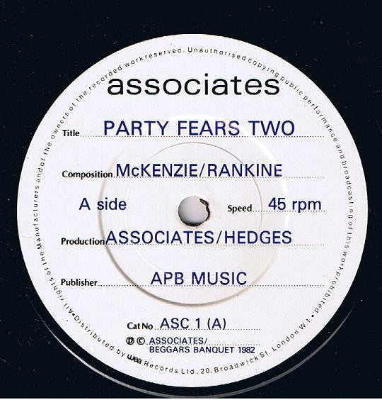 The Associates: Party fears two