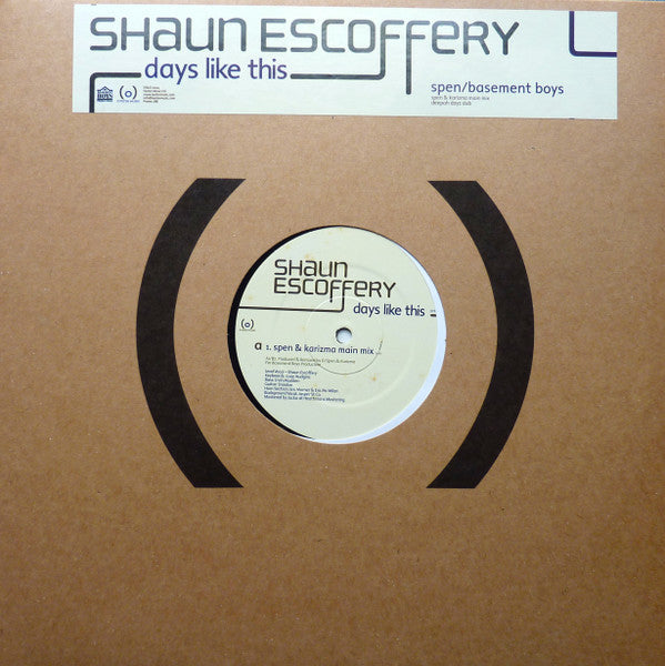 Shaun Escoffery : Days like this