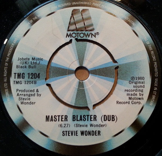 Stevie Wonder : Master Blaster (Jammin)