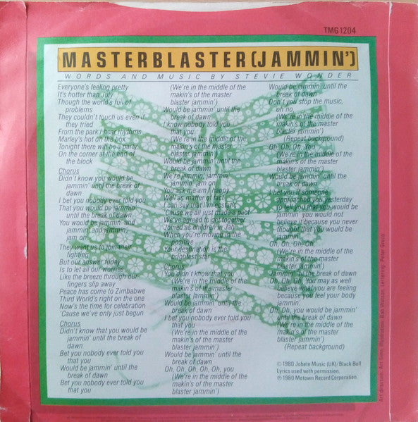 Stevie Wonder : Master Blaster (Jammin)