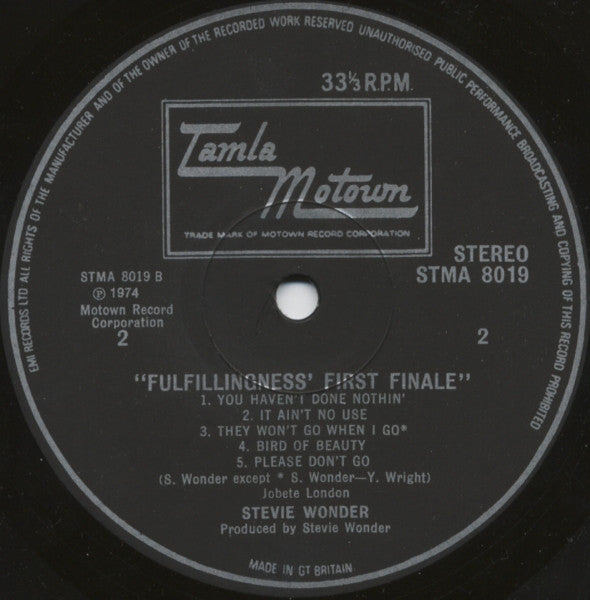 Stevie Wonder: Fulfilingness First Finale
