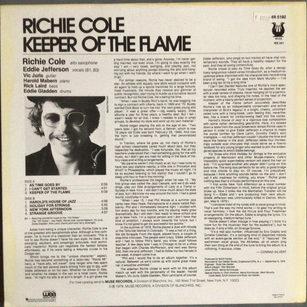 Richie Cole : Keeper of the Flame
