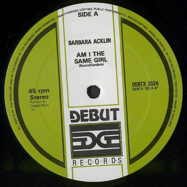 Barbara Acklin Am I The Same Girl