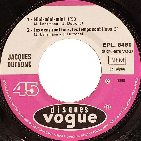 Jaques Dutronc: Et moi et moi
