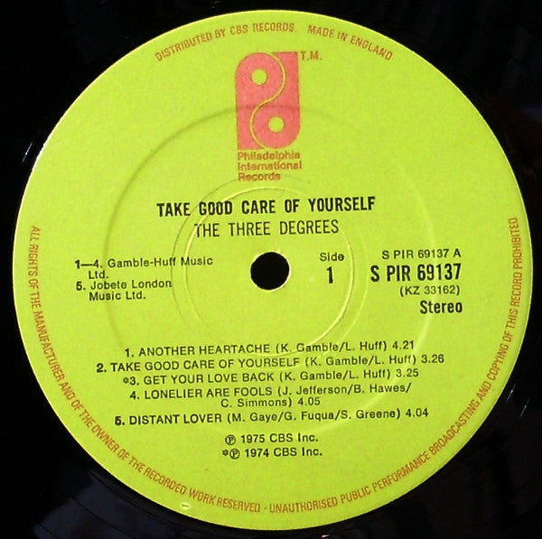 The Three Degrees : Take good care of yourself