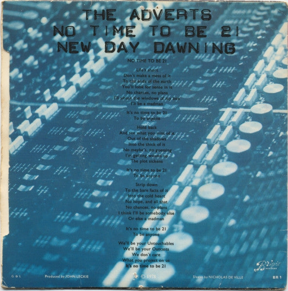 The Adverts : No time to be 21