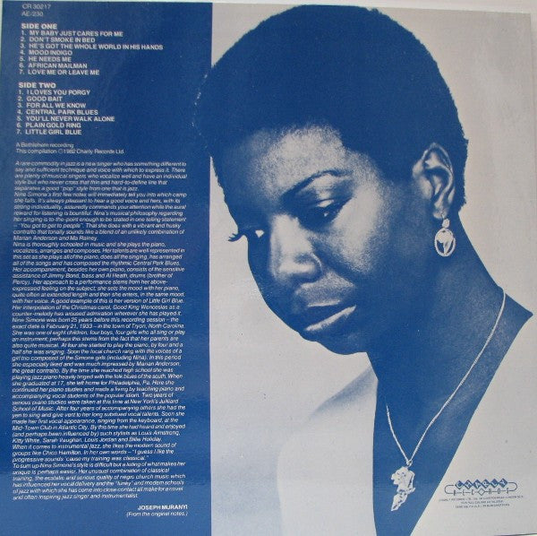 Nina Simone : My baby just cares for me