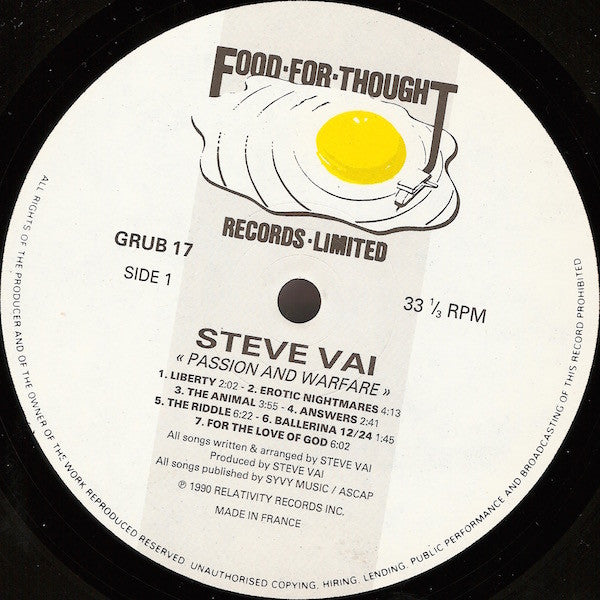 Steve Vai : Food for thought