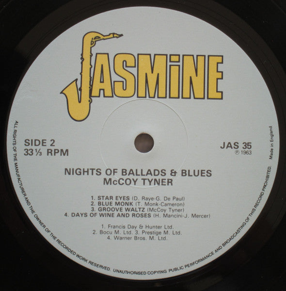 McCoy Tyner : Nights of ballads and blues