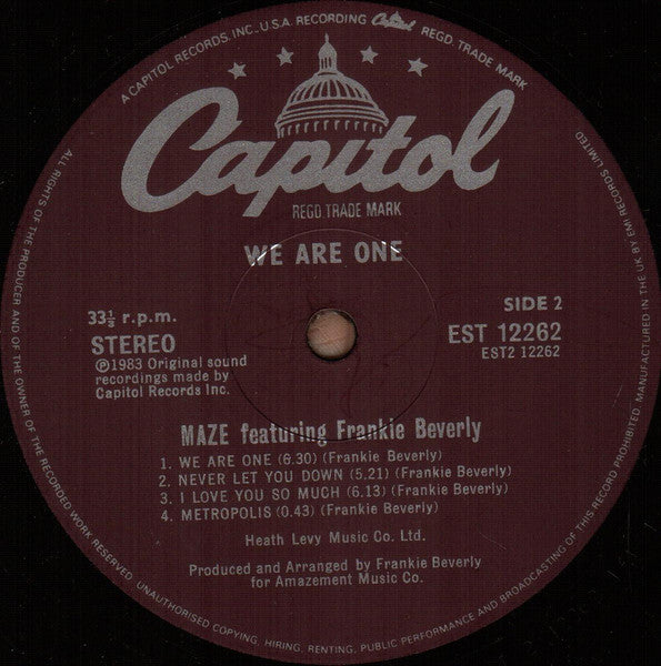 Maze Featuring Frankie Beverly – We Are One
