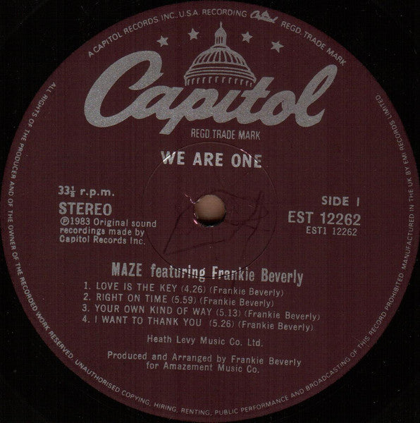 Maze Featuring Frankie Beverly – We Are One