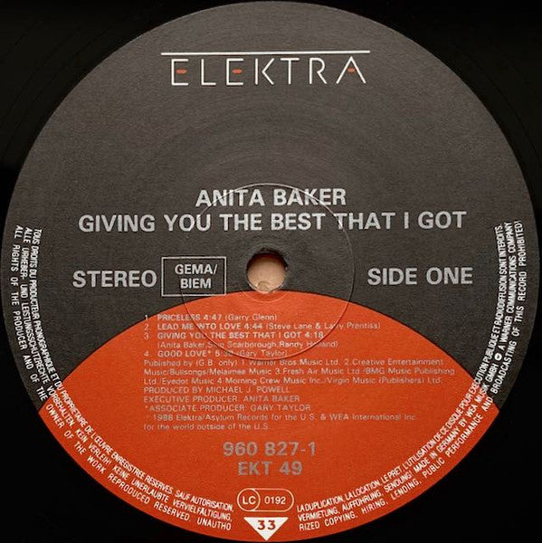 Anita Baker : Giving you the best that I've got