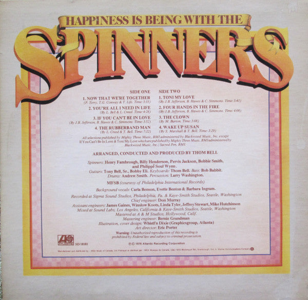 The Detroit Spinners: Happiness is being with The Spinners