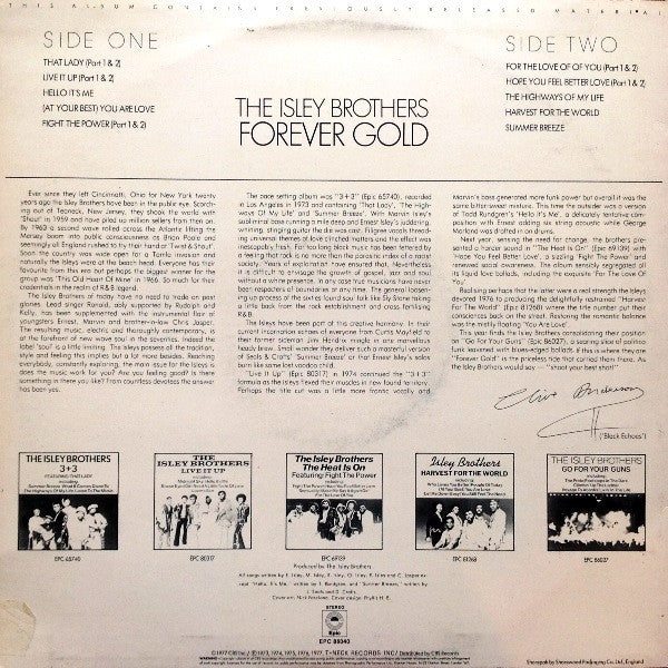 The Isley Brothers  : Forever Gold