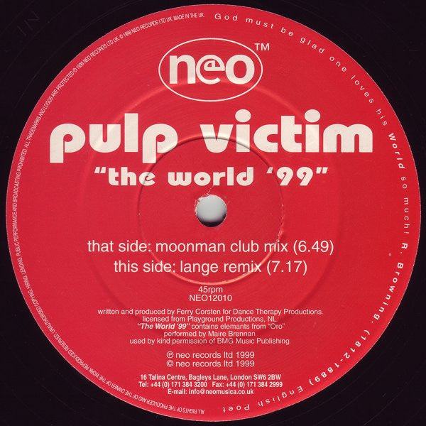 Pulp Victim : the world "99"
