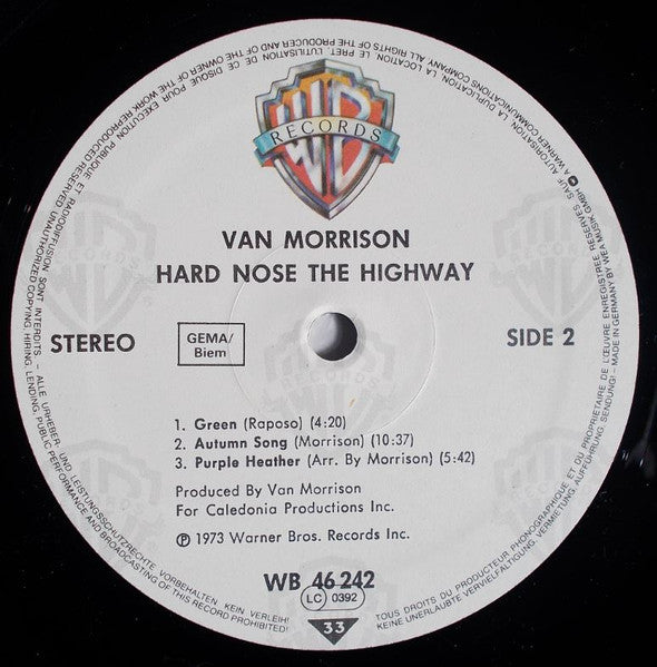 Van Morrison: Hard Nose The Highway