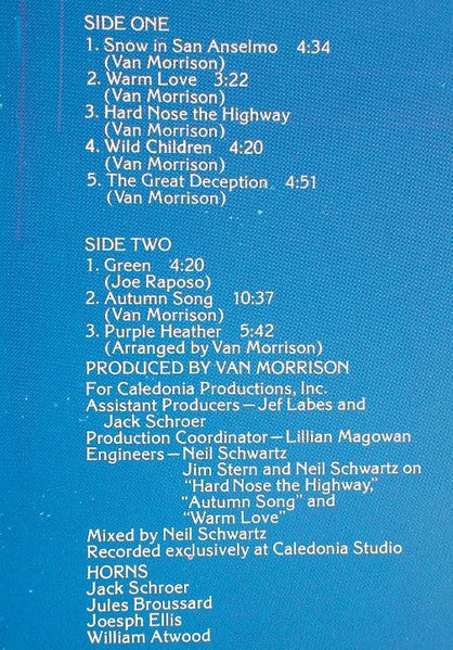 Van Morrison: Hard Nose The Highway