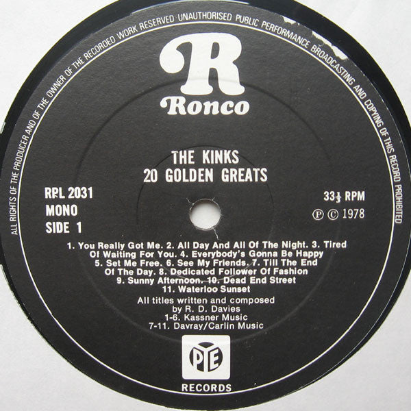 The Kinks : 20 golden greats