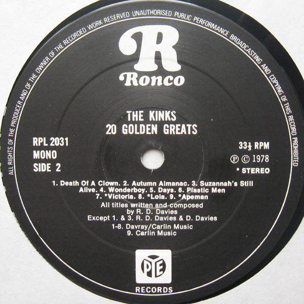 The Kinks : 20 golden greats